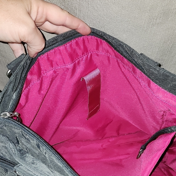 Baggallini Charcoal Tote Travel Laptop Bag - Picture 6 of 10